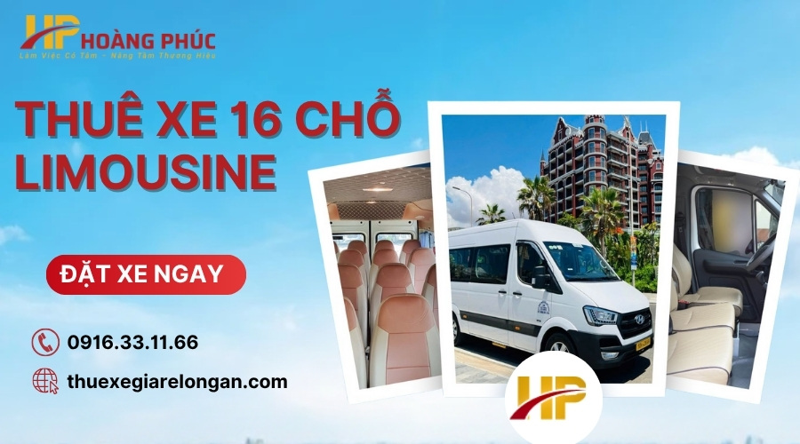 Xe 16 chỗ đời mới phục vụ du lịch, cưới hỏi, công nhân tại Long An